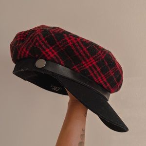 Plaid Baker boy hat